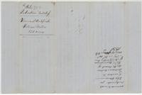 Wrapper for the unconditional certificate, marked returned 12 May 1871, with the 1853 grant note upside down.