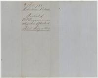 Wrapper for deNormandie's protest for the heirs of John Faith, filed 11 February 1859.