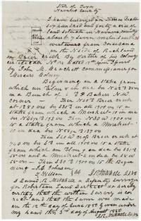 Plat and field notes for 640 acres for Thomas Crabb on Richland and Brier creek, surveyed 12 June 1850 by David R. Mitchell.
