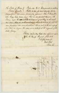 Notary's proof of 16 August 1856 at Travis County that A. Savery signed the assignment to William W. Oliver, with the filing note of October 1857.