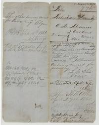 Old wrapper and notes recording both surveys correct for patenting, patent 557 forwarded to H. H. Allen in March 1862.