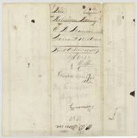 Back of the certificate, filed 19 October 1857, marked 'No transfer Aug 13/58'.