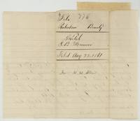 Back of the sketch, filed 22 August 1861 for H. H. Allen.