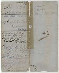 File jacket for Joseph B. Park's 640-acre San Jacinto donation, with patent and map-check notes of 1859.