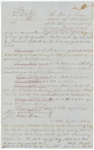 Field notes of 640 acres on Briar Creek surveyed for Joseph B. Park by deputy surveyor Milton Wright, 25 May 1857, with plat.