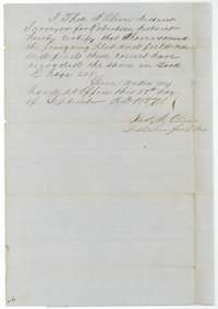 District Surveyor Thos. J. Oliver's certificate of 17 September 1857 that the Park field notes were examined and recorded in Book R.