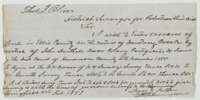 Application of 27 February 1857 by James E. Patton to District Surveyor Thos. J. Oliver to enter 640 acres in Ellis County on Mustang Creek.