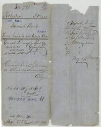 File jacket for Samuel Davis, Robertson 3rd class, 320 acres, noting the patent to Charles Lewis, assignee, 26 August 1854, No. 500 Vol. 11.
