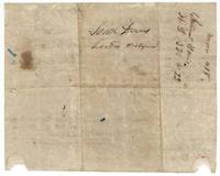 Back of the certificate, endorsed with Samuel Davis's name and 'Land Certificate', H.R. 320 acres, No. 93.