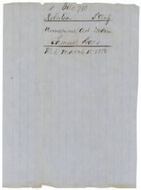 Wrapper no. 1 for the unconditional certificate for 320 acres of Samuel Davis, filed 15 March 1853.