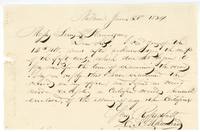 Letter from C. R. Blanchard at Milam to Messrs. Lewis & Flannagan saying he found no record except a certified copy, which he encloses.