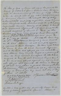 Deed of Spencer Ashmore selling Davis's 320-acre certificate to Emanuel Lagroane for $50, 1 June 1850.