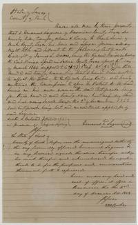 Emanuel Lagrone of Harrison County, signing by mark, transfers the lost Davis certificate to Charles Lewis of Rusk County on 2 December 1853.