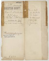 Jacket and contents sheet for file 790, George A. Davis dec'd, 228 acres, with the patent entry of March 1860.