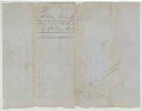 Back of the certificate, endorsed Robertson Bounty unlocated balance certificate for Geo. A. Davis and filed 10 December 1857.