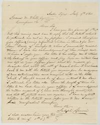 Joseph Spence tells Commissioner Francis M. White that the Davis patents were mailed to Sam Davis of Murfreesboro, Tennessee.