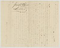 Back of the Spence letter, endorsed Joseph Spence, letter.