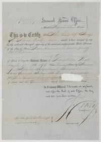 General Land Office balance certificate 3950/4051 for 240 acres to the heirs of George A. Davis, from Donation Warrant No. 494.