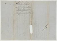 Back of the certificate, endorsed file 791 Robertson Donation, unlocated balance certificate, Geo. A. Davis dec'd, 240 acres, filed 10 December 1857.