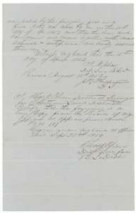 Surveyor's certificate on the 2,763-acre notes, with a copy certificate by district surveyor Thos. J. Oliver, 22 September 1856.