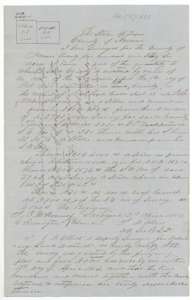 Field notes and plat for 2,536 acres of Navarro County school land on the waters of Richland Creek, surveyed by deputy surveyor J. M. Elliot, 12 April 1852.