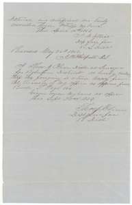 Surveyor's certificate on the 1,467-acre notes, with a copy certificate by district surveyor Thos. J. Oliver, 22 September 1856.