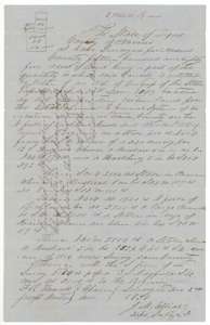 Field notes and plat for 1,585 acres of Navarro County school land on the North Fork of Richland Creek, surveyed by deputy surveyor J. M. Elliot, 2 December 1851.
