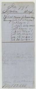 Early wrapper for the Navarro County school land file, listing the eight surveys by area.