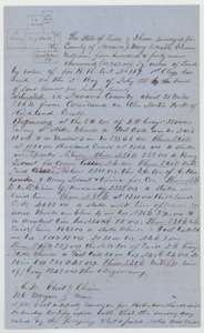 Field notes for 11,547,000 square varas on Richland Creek in Navarro County, surveyed for Mary Smith by deputy surveyor J. M. Eliot, 19 November 1857.