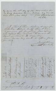 End of the 1857 field notes, with Eliot's certificate and the district surveyor's examination of 18 January 1858.