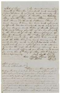 Deed of 4 May 1853 at Galveston in which Mary Smith, Ann Maria Stines and William Stines sell certificate No. 169 to Rufus K. Hartley for $690.75.