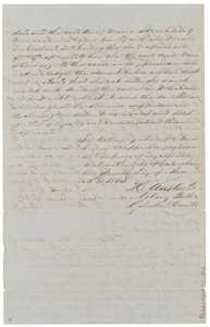 Second page of the deed, with the notary's certificate of acknowledgment at Galveston.