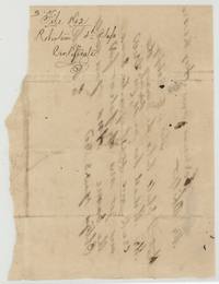 Back of Baker's letter, endorsed as paper 3 of file 812, Robertson 3rd class, 'Certificate'.