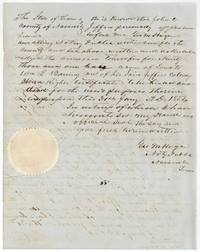 Notary Geo. M. Hogan certifies that Jeffers acknowledged the 93 1/2-acre transfer to Browning on 31 January 1854.