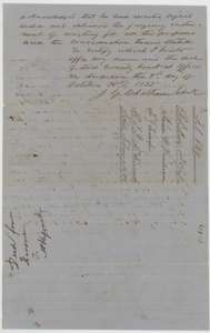 End of the Henderson deed, with the Grimes County clerk's certificate of 3 October 1855 and the filing note.