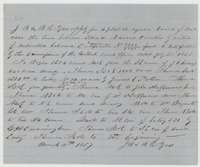 Application of 11 March 1857 by J. B. and B. R. Tyus to locate Dalton's unlocated balance certificate, describing the tract.