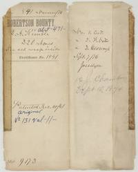 File jacket, file 841 Robertson Bounty, abst. 471, S. A. Kimble, 320 acres, certificate 1841, patented 20 December 1861, No. 151 Vol. 11, with pencil note 'B. J. Chambers Sept 10, 1874'.