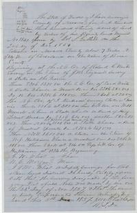 Field notes for 320 acres for S. A. Kimble (Kimbrell(?)) on Briar Creek, 7 miles N 64 W of Corsicana, surveyed 23 November 1857 by J. M. Eliot, certified 5 December 1857.