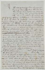 Field notes for 281 acres on the North Fork of Richland Creek, surveyed for Daniel Harlas by deputy surveyor J. M. Eliot on 1 September 1851.