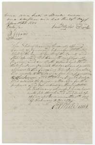 Close of the deed from Daniel Harlas to Ethan Melton, with proof of signature before the county court clerk at Corsicana on 15 February 1853.