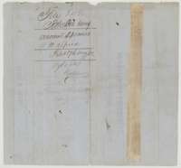Back of the Speed warrant, marked File 848, Robertson Bounty, 320 acres, and filed 17 May 1858.
