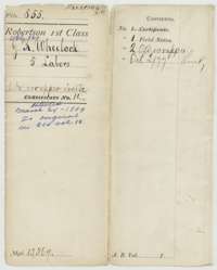 File jacket for G. R. Wheelock's five labors in Navarro County under headright certificate No. 14, marked patented in March 1859.
