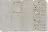 Wrapper for one set of the Kimbrell field notes, recorded in Book U and filed at the Land Office on 13 July 1857.