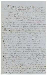 Field notes and plat for land on the North Fork of Richland Creek in Navarro County, surveyed for S. A. Kimbrell by deputy surveyor J. M. Eliot, 29 April 1857.