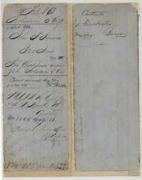 File jacket for the Robertson Third Class file of John P. Houston, 320 acres, patented to his heirs in February 1855 as No. 1085, Volume 11.