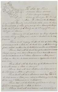 Field notes with a plat for about 3,525 acres in Ellis County east of Waxahachie, surveyed for the heirs of John B. and Ann Adams by Milton Wright, March 1857.