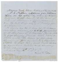 Entry by James E. Patton of 14 March 1857 for about nine labors of land in Navarro County between Richland and Chambers creeks.