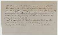Order of James E. Patton, 16 July 1858, asking Commissioner Francis M. White to deliver the McGown patent to A. J. McGown.