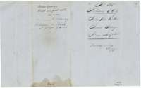 Field notes jacket for James George's 640 acres, recorded in Book I, page 94, with the filing note of 1 July 1853.