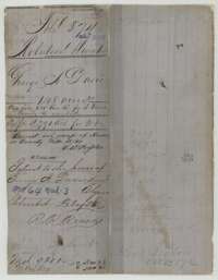 File jacket for George A. Davis, 148 acres, Robertson donation, marked as patented to his heirs on 26 February 1861.